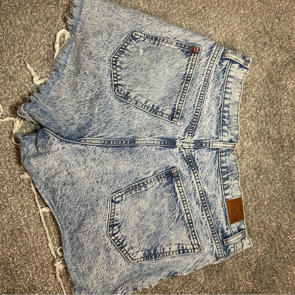 A line jeans shorts